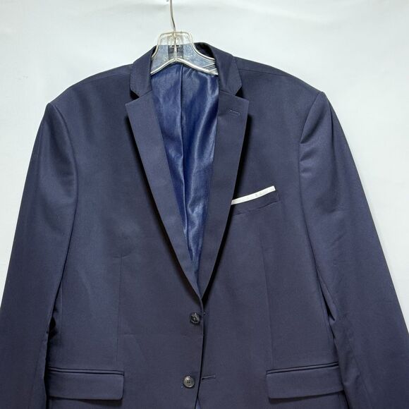 Zara Man Blazer Mens  Size 44 Navy Blue Suit Jacket Two Button - Picture 5 of 16